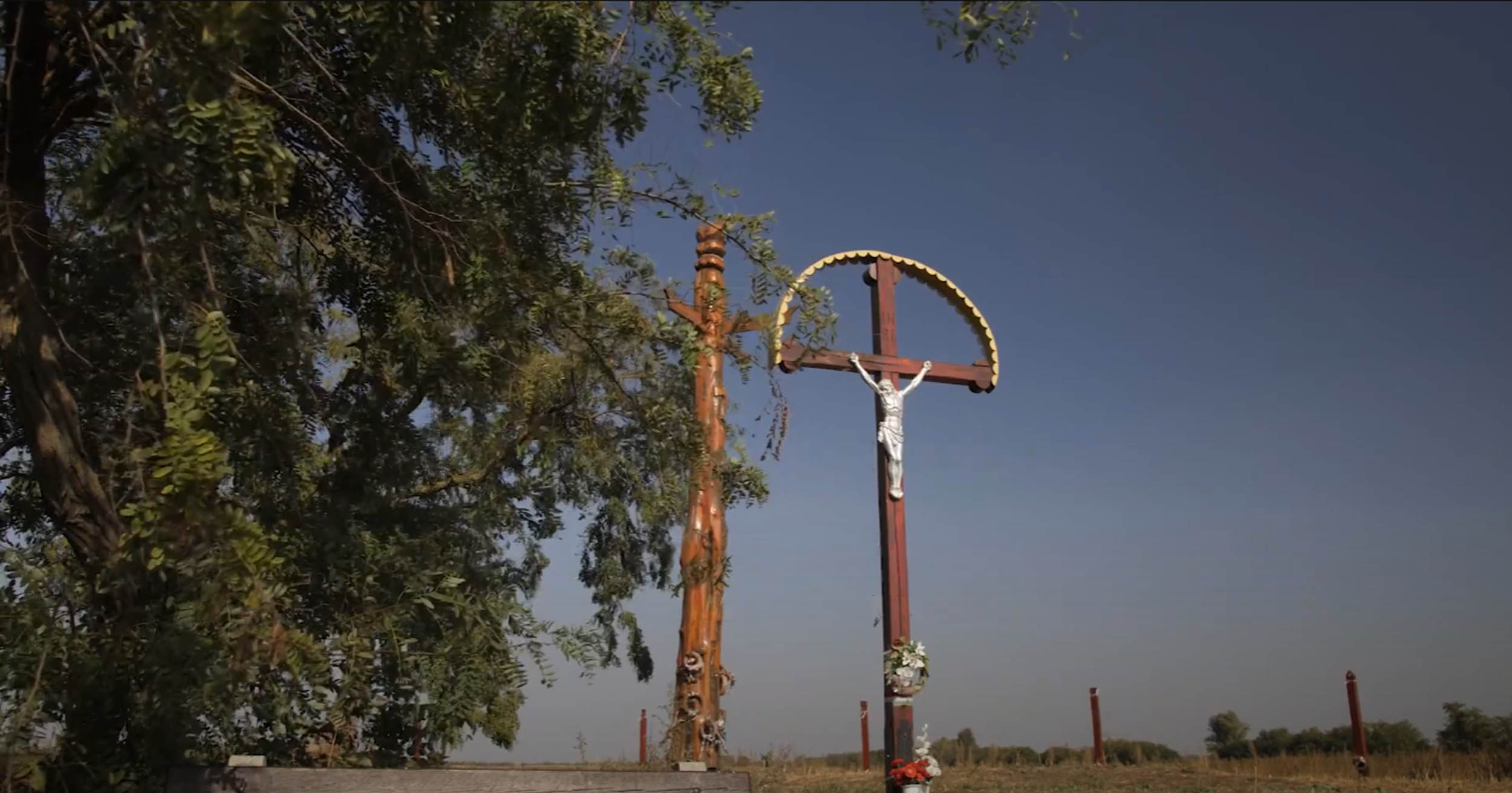 Hármashatár halomnál felállított kereszt – Csanádapáca